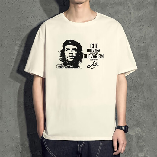 简方位切格瓦拉t恤 主义周边短袖衣服夏季t桖班服男 白色 d4882 切格瓦拉 XS 75-95斤