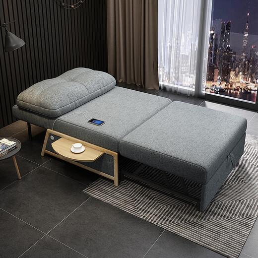 Stoop folding bed lunch break nap bed single person accompanying bed lounge chair folding chair office hospital workplace simple rest bed (5 photos starting: customize other colors contact customer service) [Cotton linen] 95
