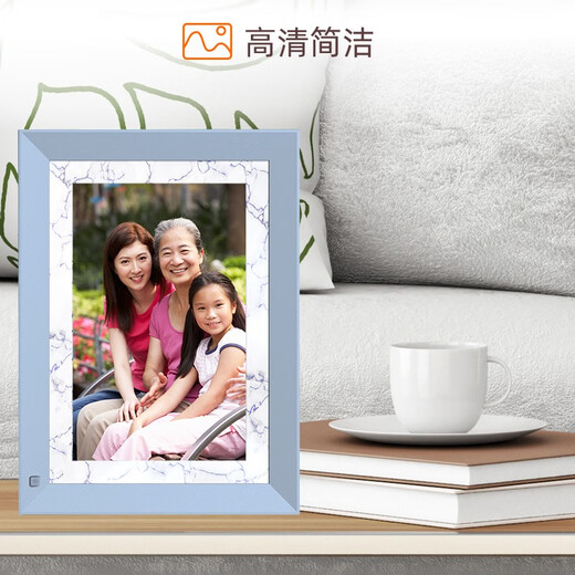 Xizhao marco de fotos digital inteligente wifi marco de fotos digital álbum de fotos electrónico de alta definición pantalla táctil marco de fotos inteligente 10B color de grano de madera