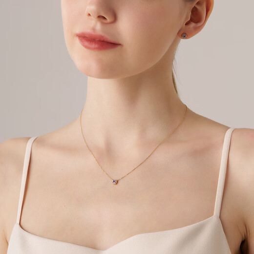 COF Jewelry Tanzanite Necklace K Gold Diamond Pendant Heart of the Ocean Blue Gem Valentine's Day Gift for Girlfriend