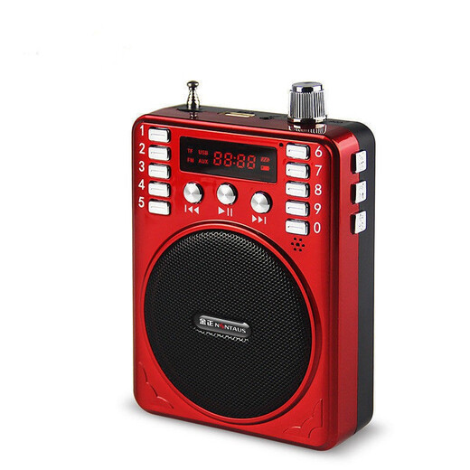 Jinzheng-Radio für ältere Menschen, tragbarer Mini-Bluetooth-Lautsprecher, Karte, Walkman, Geschichtenerzählen, Gesang und Oper, kann zum Aufladen an einen USB-Stick angeschlossen werden, Multifunktions-Audioverstärker, Deluxe-Version (zwei Lithiumbatterien + Bluetooth-Funktion + Aufnahmefunktion) Standardkonfiguration (Maschine + Lithiumbatterie + Ladekabel)