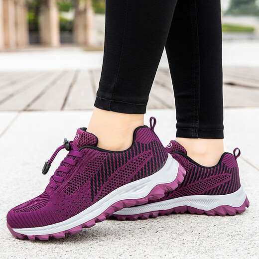 Foot Lijian Master ältere Schuhe Damen Frühling und Herbst rutschfeste weiche Sohle Mamas Schuhe leichte lässige mittlere und ältere Schuhe Herren Wanderschuhe 2901 Hellgrau (weiblich) 38