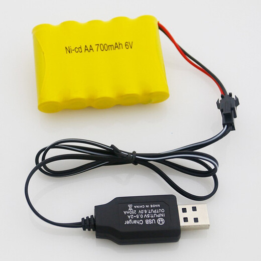 高恩儿童玩具遥控车坦克飞机玩具枪充电器电池sm4.8v 6v玩具汽车模型 7.4v-1400锂电+充电器