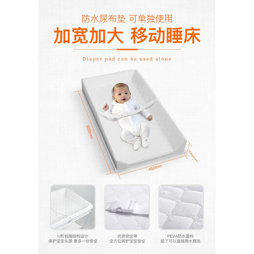 CLCEY is suitable for diaper table baby care table bed baby massage touch newborn operation table bed middle bed custom 92C two sides white diaper pad (8*45