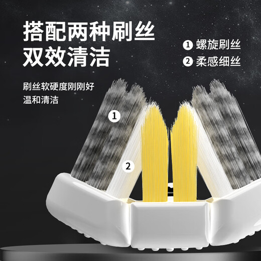 OralGos英国三面牙刷软毛成人款大人C型刷头男女士学生情侣家用三头牙刷 【2盒】三面牙刷 4支