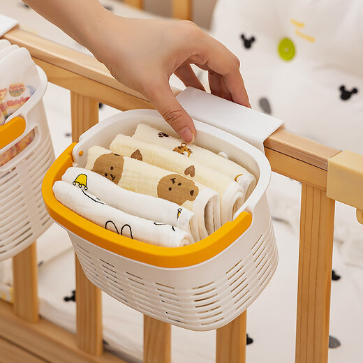 Worthbuy (Worthbuy) Nachthänge Korbkorb Kinder am Nachtbeutel Baby Zaun Windel Schachtel Baby Windeln Hängende Beutel mit Wandhängezubehör (18,5*14*11)