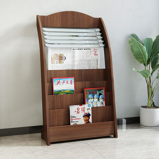 Japon et le journal américain Stand Stand Stand Store Stags Shelf Books et journaux Stand Informations Informations sur le journal en bois Stand Magazine Stand Storage Rack Rack Clip 686 # Height 105 Largeur 62