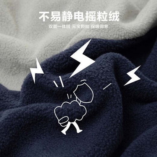 Zuoxi Boys' Polar Fleece Jacket 2025 Spring and Autumn Children's Fleece Jacket Medium and Big Children's Autumn Top Navy Blue 120