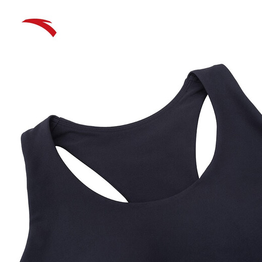 ANTA Small Waist Sports Vest Women's Autumn and Winter Outdoor Pilates Yoga Underwear Fitness Cushioning Bra BRA Basic Black-4 XS