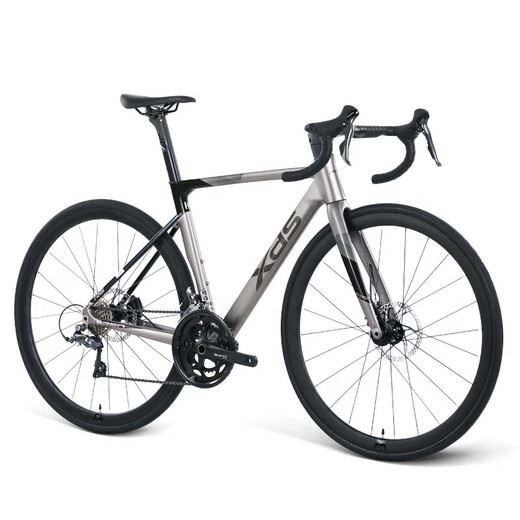 Xidesheng (XDS) Bicicleta de carretera RS360 SHIMANO DISCO DE ACELO DE ACELA DE 16 VELADAS Tambre de tambor Velocidad de la rueda de la rueda para adultos Silver negro 48 cm