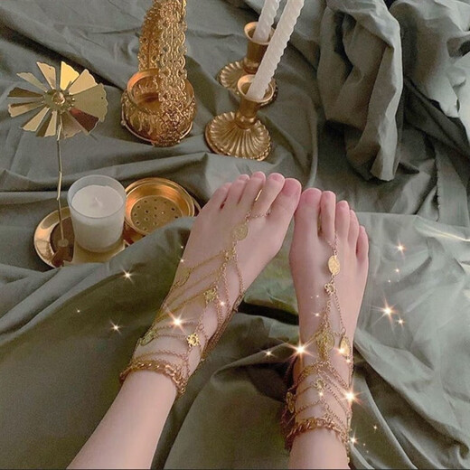 CARVELOVE anklet small bell palace bell anklet anklet couple exotic anklet anklet tattoo stickers ancient fairy air tassel pair 0cm