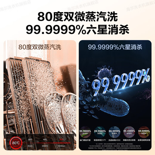 Haier dishwasher embedded double-sided washing Yunxi Q5 dishwasher large 16 sets W5000 upgraded model High temperature + UV double sterilization Six-star sterilization Integrated washing, disinfection and storage Haier Q5 UV single disinfection丨Customized door panel丨Top control without bending