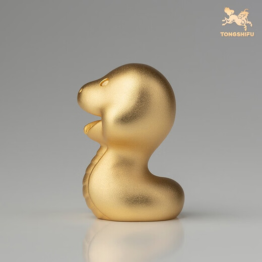 铜师傅 《金韵天成十二生肖》真金鎏镀铜摆件 家居装饰工艺品 十二生肖之蛇