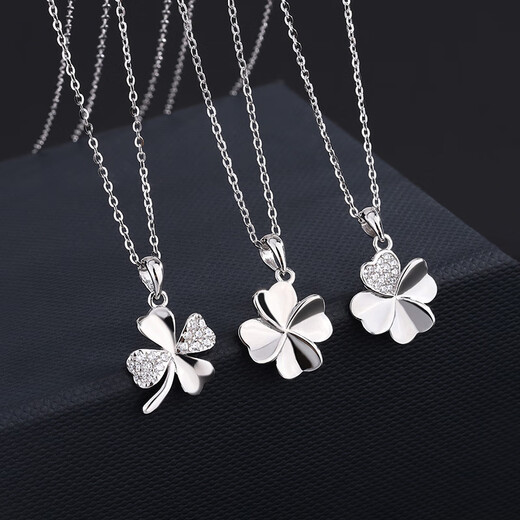 CHOMEL KINSEY Chinese Valentine's Day gift four-leaf clover clavicle chain 999 pure silver necklace girls light luxury niche 2025 new style one