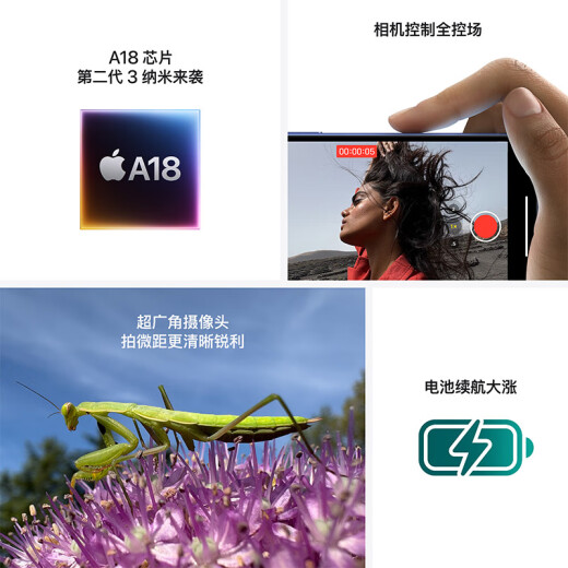 
[Quality new product] Apple/Apple iPhone 16 Plus (A3291) 512GB Ultramarine Supports Mobile Unicom Telecom 5G dual-stop dual standby phone