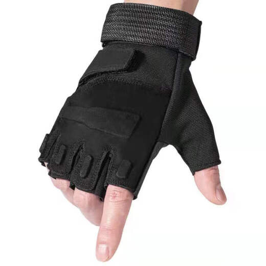 Moveiron Sports Half Finger Gloves Men's Fingerless Military Fans Spring and Summer Outdoor Tactical Gloves Fitness Non-Slip Wear-Resistant Cycling Gloves