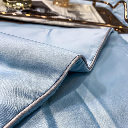 Arctic velvet infant and young grade A all-cotton soy fiber quilt air-conditioned quilt pure cotton summer quilt single double quilt core summer cool quilt Austrian blue 1.5x2.0m summer quilt four-piece set (summer quilt + bed sheet + pillowcase *2