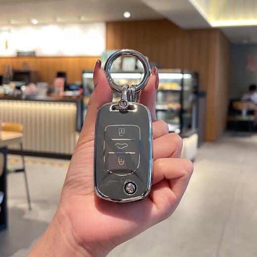 Tucker is suitable for 2024 Wuling Hongguang mini Macaron third generation key cover gb mini s/s3 Jiachenxing Wuling A style gray with silver ring buckle