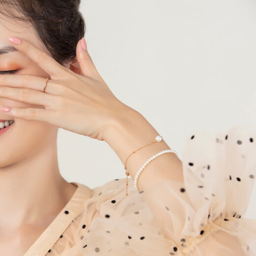 Lukfook Jewelry Freshwater Pearl Bracelet and Simple Series DIY Pearl Bracelet Gift for Women F87DSB0022