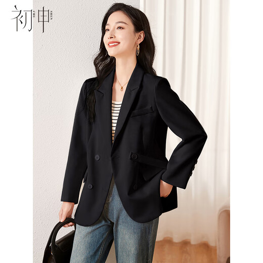Chu Shen Small Suit Women's Commuting Casual Design Irregular Back Slit Suit Jacket S142F4324