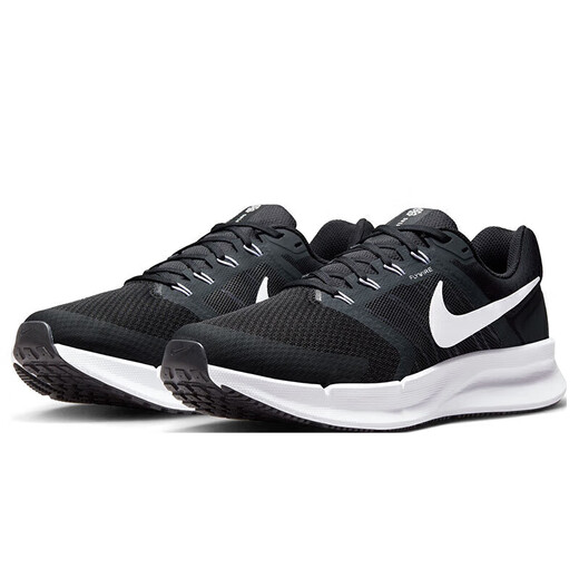 Nike NIKE running shoes men's cushioning breathable RUN SWIFT 3 sports shoes DR2695-002 black and white 40