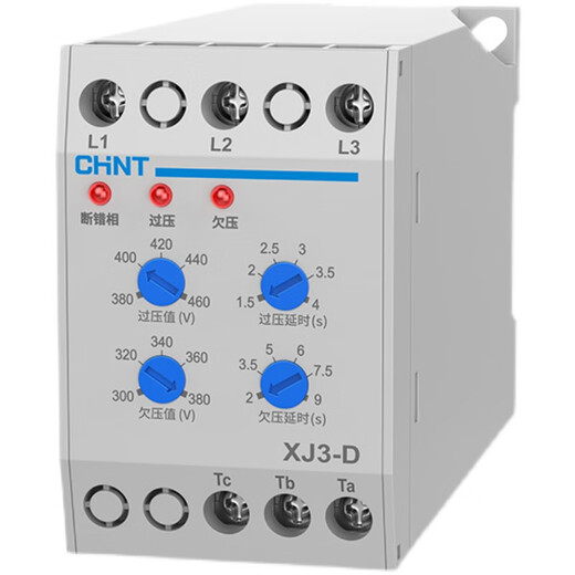 Chint XJ3-D phase sequence protector phase failure protector 380V over and under voltage phase sequence relay XJ3-G XJ3-D 380V