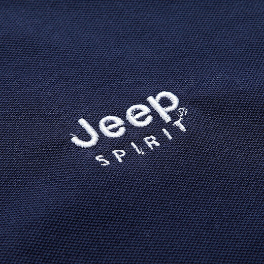 JEEP SPIRIT吉普休闲短袖t恤男商务简约纯色polo翻领体恤衫薄款棉质半袖1283 1283宝蓝 XXXL码建议185-200斤穿着