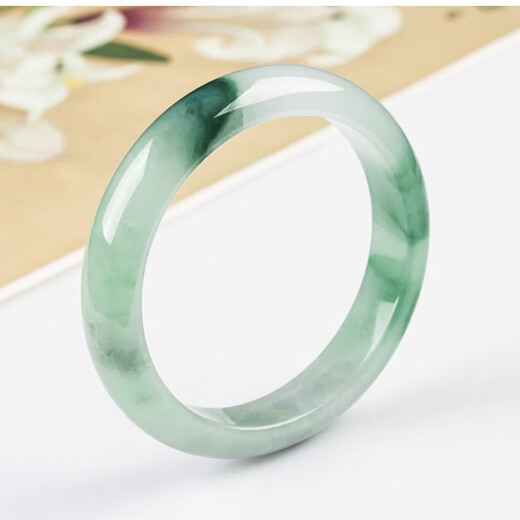 Yingxiang Myanmar A-grade jade bracelet, waxy ice seed floating flower jade bracelet, natural jade bracelet for women, gift for mother and girlfriend, 5980 bracelet 56-57