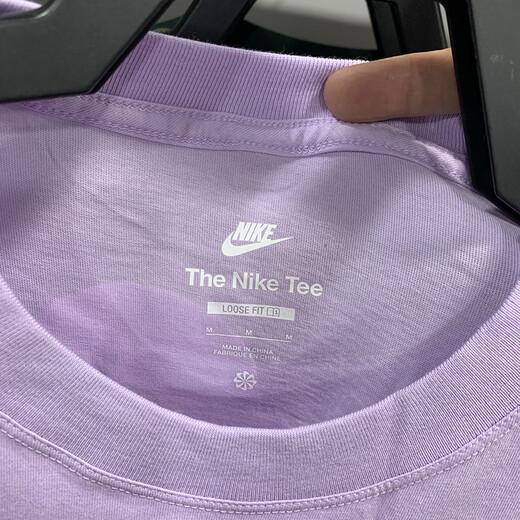 Nike (NIKE) short-sleeved T-shirt women's 2025 summer new sportswear knitted breathable round neck top HF6180-133 pure cotton HF6180-517 purple L