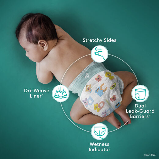 Pampers Baby Trockenen Einwegwindel 204 Stück Stück 1
