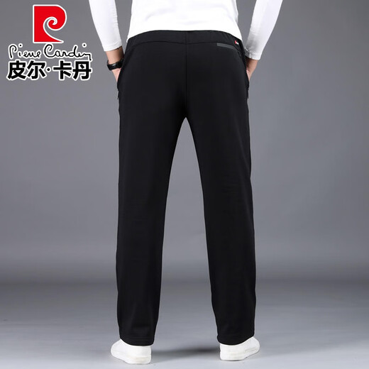 Pier Cardin combed cotton men's sports pants spring and autumn loose casual pants straight autumn trousers middle-aged dad large size men's pants summer style: 9758 royal blue 7XL