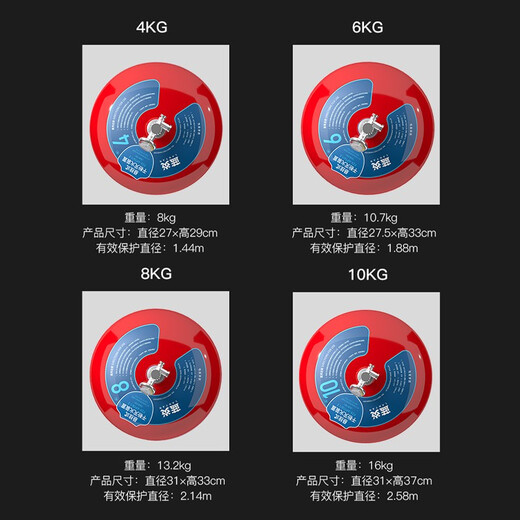 Lanyan 4KG hanging dry powder fire extinguisher automatic fire extinguisher 4kg fire 3C certified fire equipment 68 temperature sensing fire extinguisher factory warehouse garage inspection