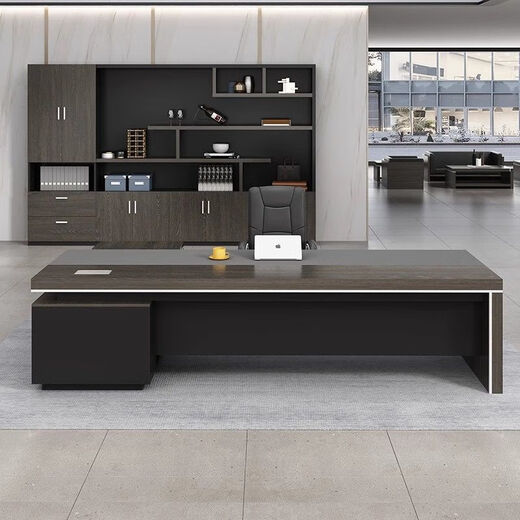 Youshu boss desk office desk and chair combination set light luxury simple modern executive manager desk executive desk storage desk including installation 1.8 meters table with side cabinets