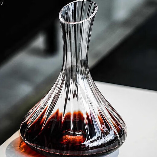 Le Aijin red wine decanter, high-end crystal glass red wine decanter, household wine quick wine divider 1500ml, wine decanter with handle 1500ml
