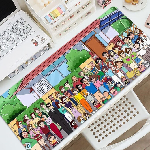 Long mouse pad Crayon Shin-shirt super large computer desk pad high-value keyboard pads dirt-resistant and washable students ZZ-2694/Shin Shin-shirt 80cm*30cm thick 3mm