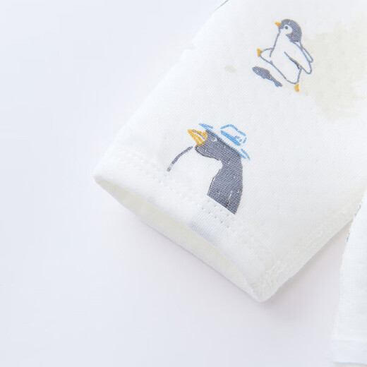 童泰（TONGTAI）婴儿蝴蝶衣秋冬0-6月宝宝连体哈衣2件装TS43J183-DS蓝色66cm