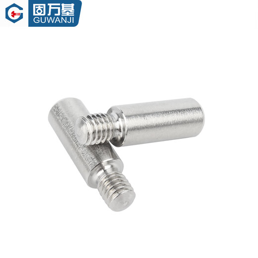 Guwanji 304 stainless steel GB831 single-slotted external thread cylindrical pin headless step screw shaft position pin complete collection 5x5 (M4x6) [5 pieces] round head
