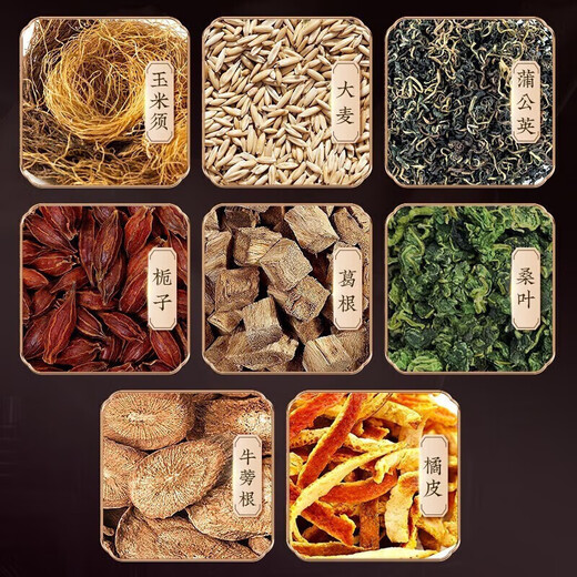 北京同仁堂青钱柳玉米须桑叶茶橘皮葛根牛蒡根可搭降糖茶三高茶血高糖血高脂 买5发9盒[巩固装]