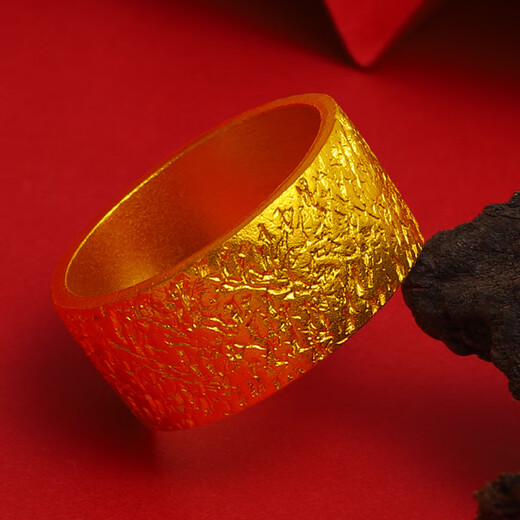 Craftsman gold ring for men and women pure gold 999 ancient style personality grand solid large face domineering wide face new style gift giving face width 1 cm 22g leave a circle number after placing the order and refund the money according to the physical gold
