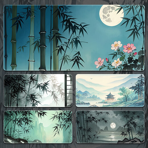 Drei-Farben-Katzen-Maus-Pad großgröße chinesisches Stil Mountain Water Sport Sport Altstil Keyboard Pad Customized Computer Schreibtisch Tabelle 12041 Bambus außerhalb des Fensters 60 cm x 30 cm x 2 mm
