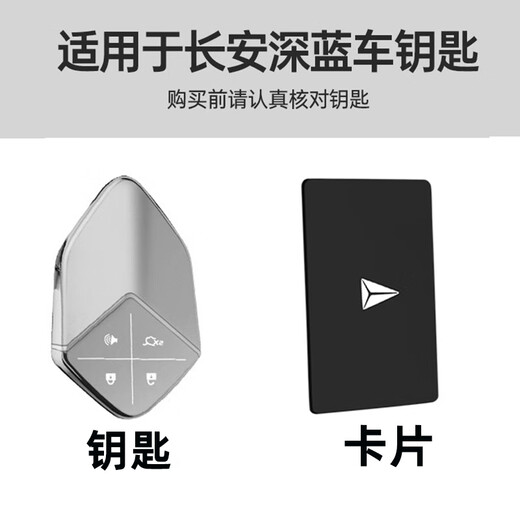 炫咔仕深蓝S05钥匙套全新新款深蓝S07汽车专用遥控保护包卡片壳扣男女士 深蓝专用卡片+钥匙套装(白色)