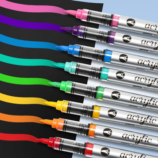 
Master single straight liquid soft head acrylic marker pen with self-selectable color impermeable color to complement single color single color 60 colors for children primary school students black watercolor pen NG693-Blue gray