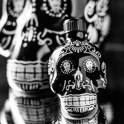 灵魂判官洋酒原装进口墨西哥龙舌兰酒灵魂判官KAH 骷髅头基酒烈酒彩绘瓶身 陈酿龙舌兰小酒版 50mL 1瓶