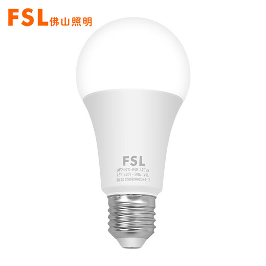 Foshan Lighting (FSL) LED bulb full spectrum ultra-bright energy-saving RG0 anti-blue light high color rendering Ra97 bulb E27 screw port 7W white light (6500K) Muguang series