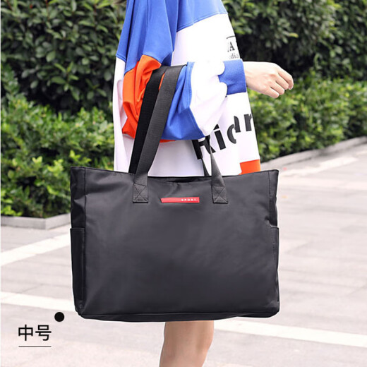 Yilang short-distance travel bag Oxford cloth handbag high-end luggage bag travel bag large capacity duffel bag Black T06
