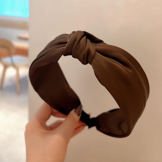 Mr. Ouyang's hairband women's hairpin-like headband high skull headwear 2025 new style hairband knotted wide-brimmed hairband hair accessories A205 black A23-108