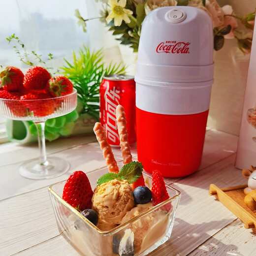 Nostalgie Elektrik Eistemaschine für den Heim verwenden tragbare kleine hausgemachte Mini-Obst-Eis-Kegelmaschine Coca-Cola-Gelenkmodell