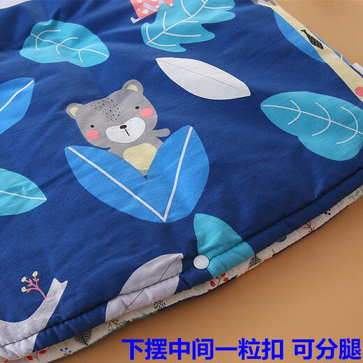 Lumiko Baby Sleeping Bag Pure Cotton Autumn and Winter Thick Anti-Kick Quilt for Medium and Large Children Baby Vest Split-leg Pajamas for All Seasons Lion Crocodile (Back and Front Quilted) Clothes Length 1 Meter Recommended Height 100-120cm