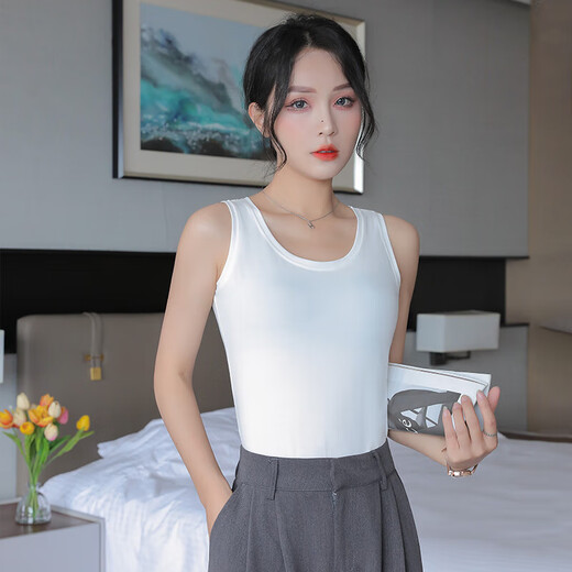 浪莎吊带背心女春夏季弹力无袖内搭外穿修身上衣美背打底衫