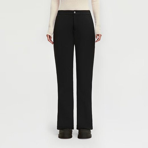 BOSIDENG women's down pants 2025 new casual, comfortable and warm high-waisted bell pants B250445106 black 8056 XS 155_62A_reference weight 95Jin Jin is equal to less than 0.5 kg